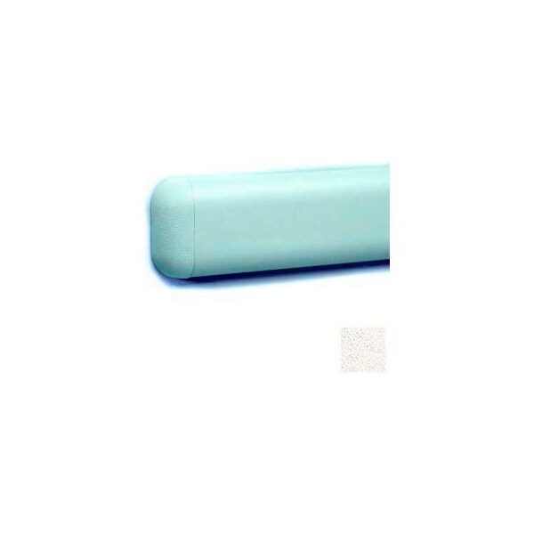 Pawling Wall Guard W/Rounded Top & Bottom Edges, Aluminum Retainer, 2-516"H x 12'L, Mission White WG-3-12-554 - main